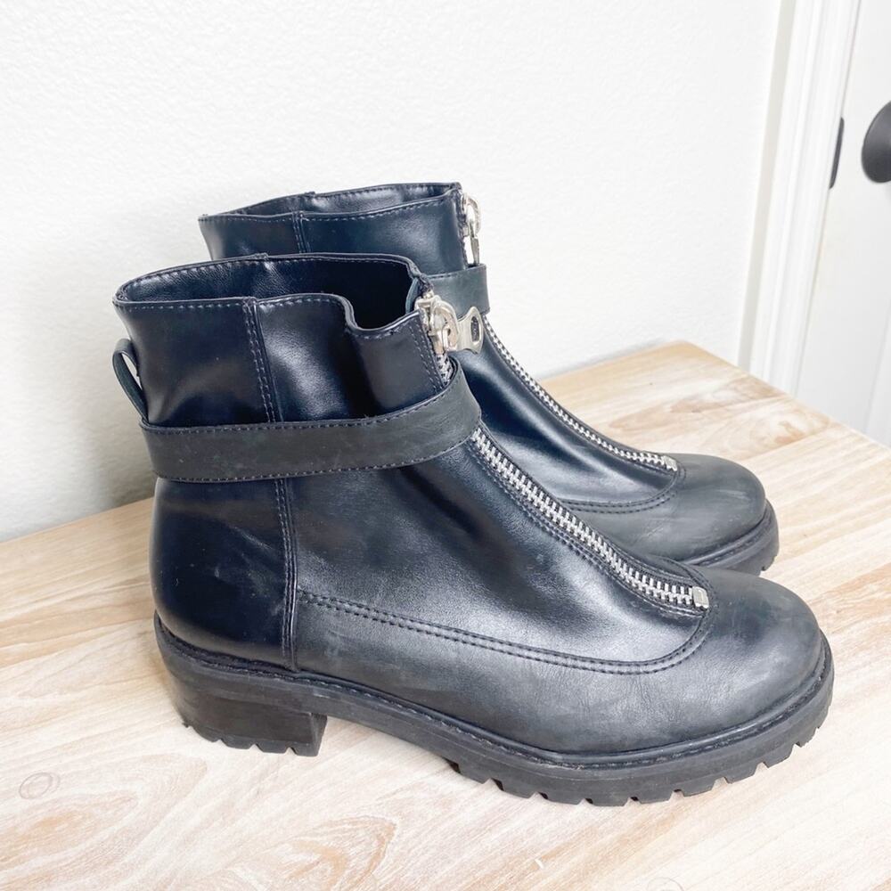 schutz black buckle ugly core bulky boots size 9.5 - Picture 3 of 10